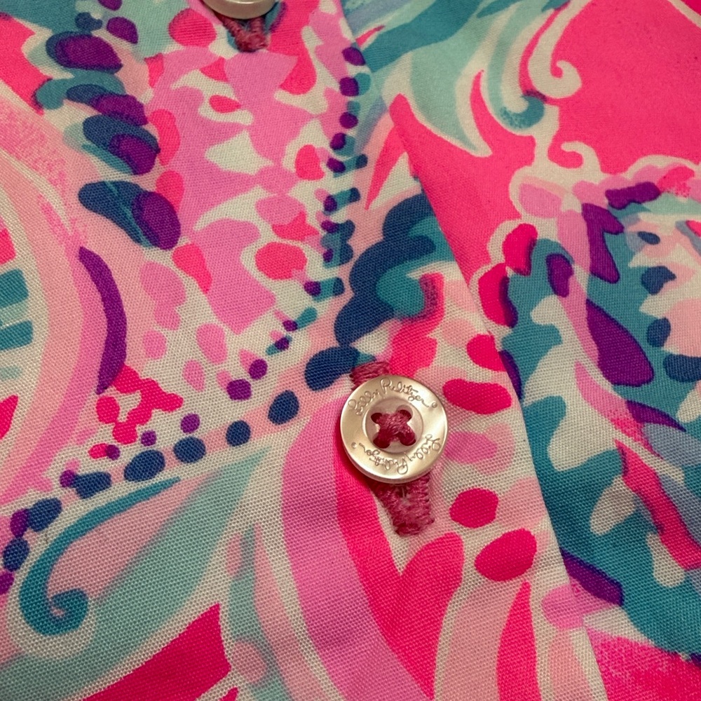 NWOT Lilly Pulitzer Pink & Aqua Swirl Dress with Matching Bloomers | 3-6 months - Picture 5 of 7